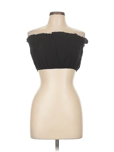 Pre-owned Active Usa Tube Top Black Strapless Neckline Tops