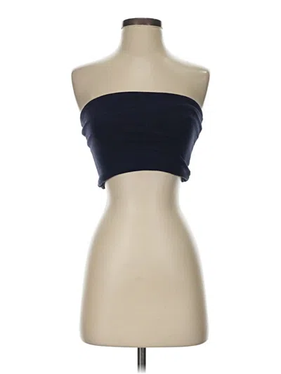 Pre-owned Active Usa Tube Top Blue Strapless Neckline Tops