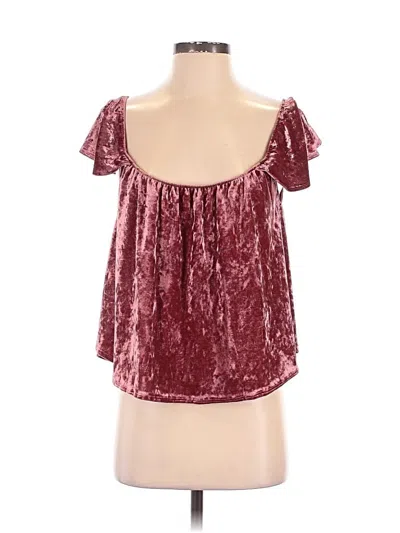 Pre-owned Active Usa Tube Top Burgundy Strapless Neckline Tops