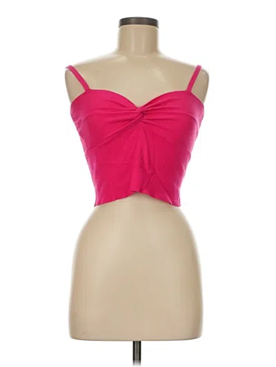 Pre-owned Active Usa Tube Top Pink Strapless Neckline Tops