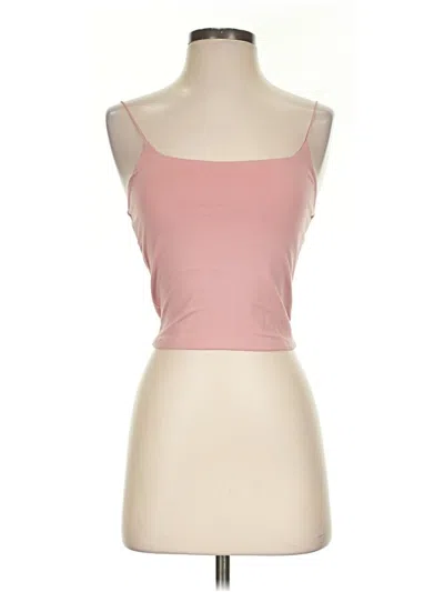 Pre-owned Active Usa Tube Top Pink Strapless Neckline Tops