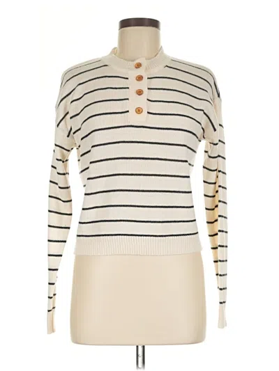 Pre-owned Active Usa Turtleneck Sweater In White