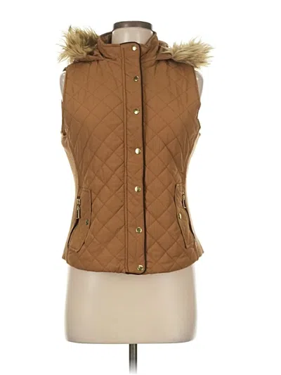Pre-owned Active Usa Vest In Brown