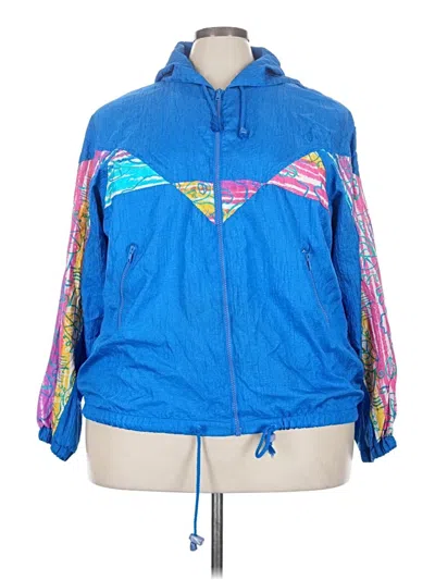 Pre-owned Active Windbreaker Jacket In Blue