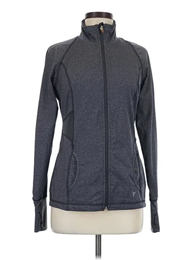 Pre-owned Active Zip Up Hoodie In Gray