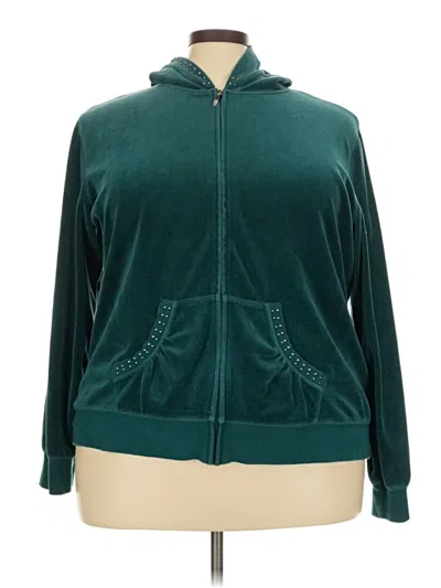Pre-owned Active Zip Up Hoodie In Teal
