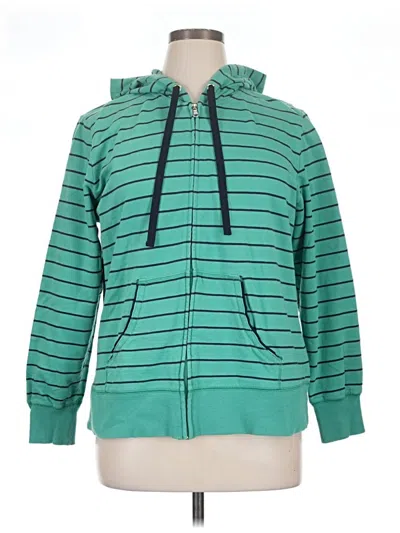 Pre-owned Active Zip Up Hoodie In Teal