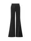 Actualee Flared-leg Trousers In Black