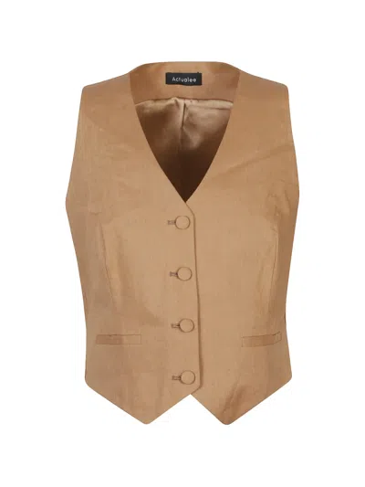 Actualee Button Gilet In Multi