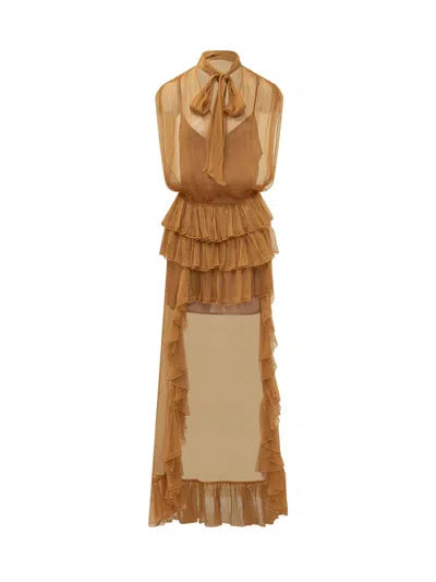 Actualee Chic Mini Suit In Brown