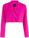 Actualee Cropped Blazer In Pink