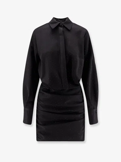 Actualee Dress With All-over Rhinestones In Black