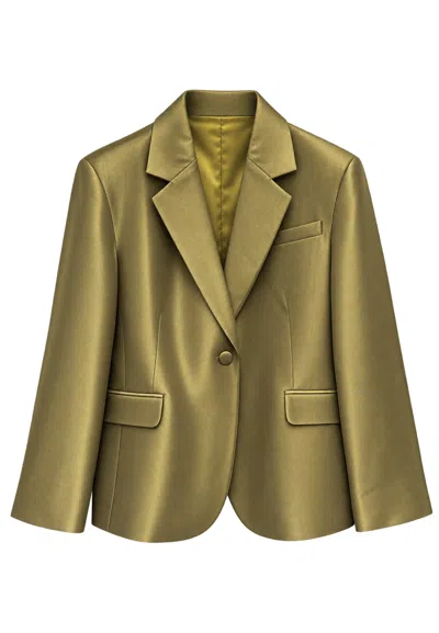 Actualee Glossy Jacket  In Green