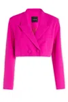 Actualee Cropped Blazer In Intense Fuxia