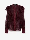 Actualee Lace Shirt In Red
