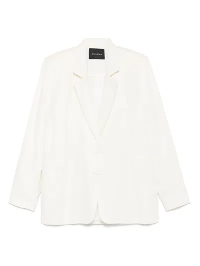 Actualee Linen Blazer In Neutrals