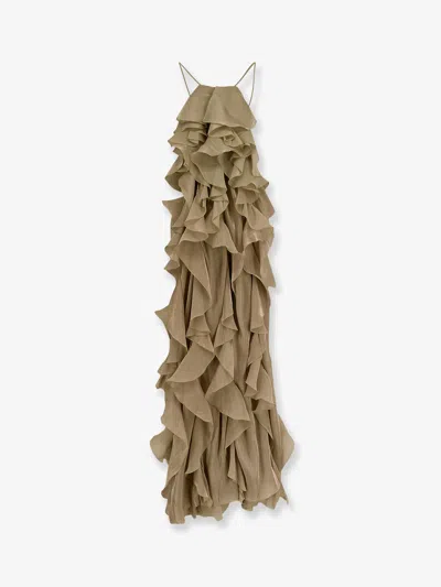Actualee Long Dress With Ruffles In Multi