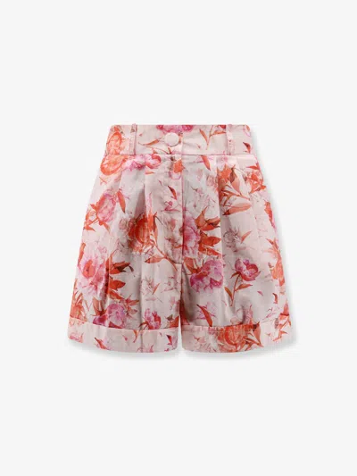 Actualee Printed Cotton Shorts In Multi
