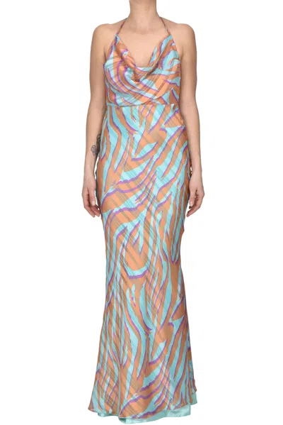 Actualee Satin Mermaid Dress In Multi