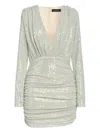 Actualee Sequin-embellished Mini Dress In Green