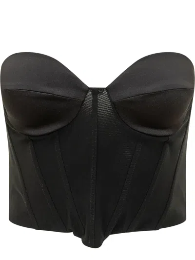 Actualee Structured Bustier Top In Nero