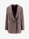 Actualee Tartan Blazer In Brown