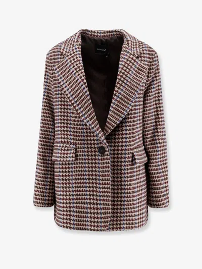 Actualee Tartan Blazer In Brown