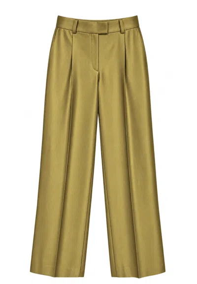 Actualee Trousers  Glossy In Green
