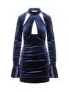 Actualee Velvet Dress In Blue