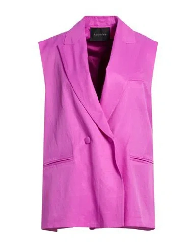Actualee Woman Blazer Mauve Size 10 Viscose, Linen In Pink