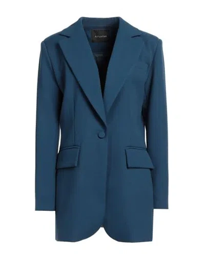 Actualee Woman Blazer Navy Blue Size 8 Polyester, Rayon, Elastane
