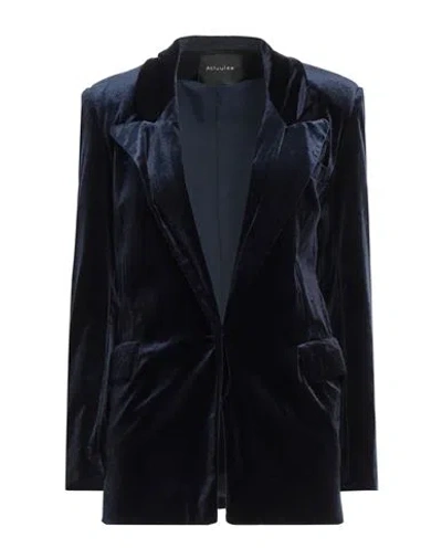 Actualee Woman Blazer Navy Size 6 Polyester, Elastane In Navy Blue