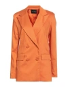 Actualee Woman Blazer Orange Size 6 Viscose, Polyester, Elastane In Orange