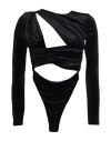Actualee Woman Bodysuit Black Size 4 Polyester, Elastane