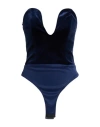 Actualee Woman Bodysuit Midnight Blue Size 6 Polyester, Elastane