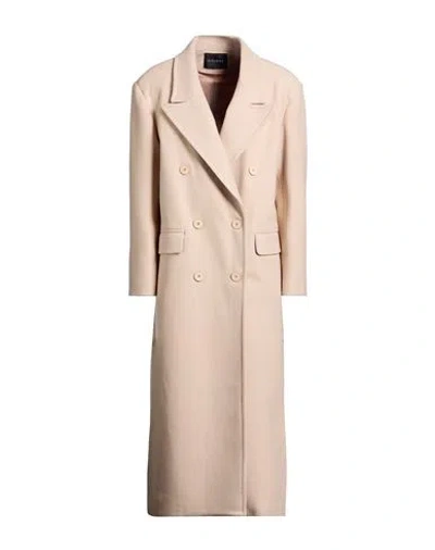 Actualee Woman Coat Beige Size 8 Polyester, Acrylic, Wool In Neutral