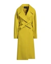 Actualee Woman Coat Lime Green Size 6 Polyester, Acrylic, Wool