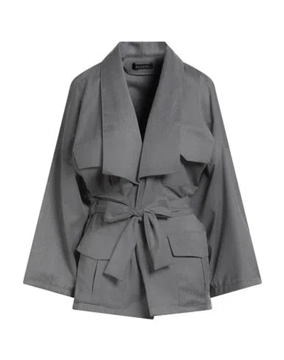 Actualee Woman Jacket Grey Size 6 Polyester, Rayon, Elastane In Gray