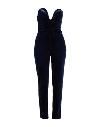 Actualee Woman Jumpsuit Midnight Blue Size 8 Polyester, Elastane