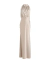ACTUALEE ACTUALEE WOMAN MAXI DRESS BEIGE SIZE 10 POLYESTER