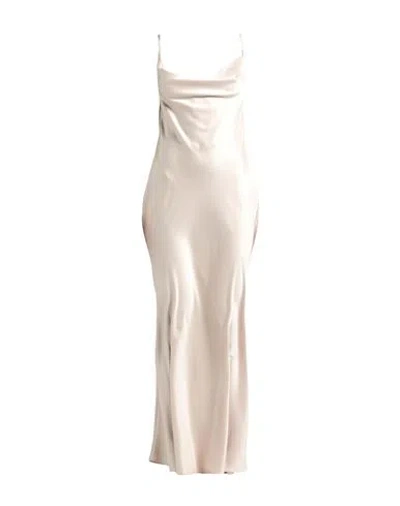 Actualee Woman Maxi Dress Beige Size 8 Polyester In Beige