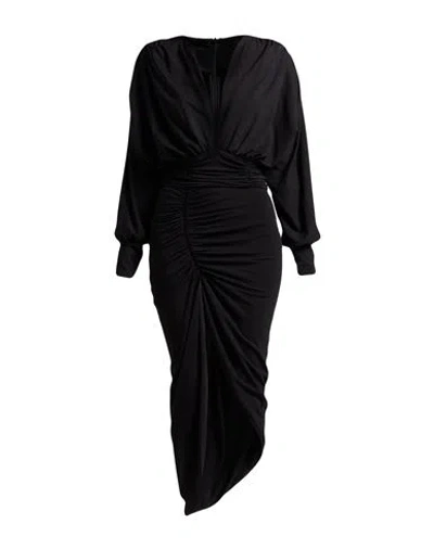 Actualee Woman Maxi Dress Black Size 6 Rayon, Nylon, Elastane