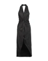 Actualee Woman Maxi Dress Black Size 8 Polyamide, Metal In Black