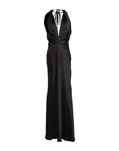 Actualee Woman Maxi Dress Black Size 8 Polyester