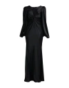 ACTUALEE ACTUALEE WOMAN MAXI DRESS BLACK SIZE 8 POLYESTER