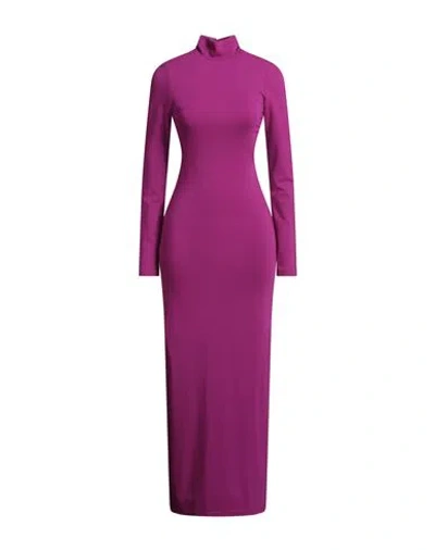 Actualee Woman Maxi Dress Magenta Size 10 Rayon, Nylon, Elastane In Purple