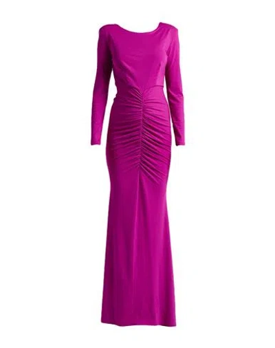 Actualee Woman Maxi Dress Magenta Size 8 Rayon, Nylon, Elastane In Purple