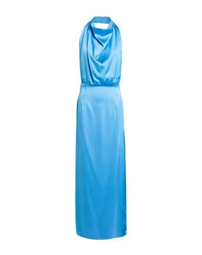 Actualee Woman Maxi Dress Pastel Blue Size 4 Polyester