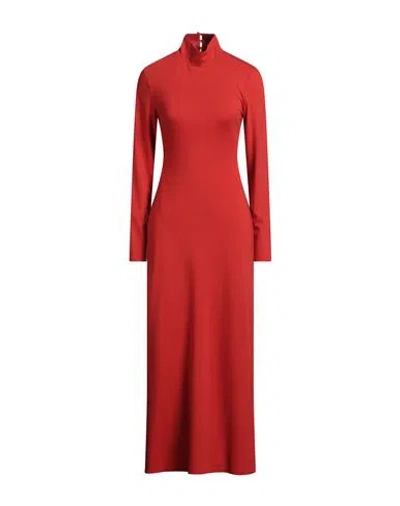 Actualee Woman Maxi Dress Red Size 10 Rayon, Nylon, Elastane