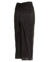 Actualee Woman Maxi Skirt Black Size 4 Linen